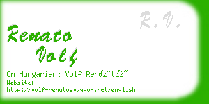 renato volf business card